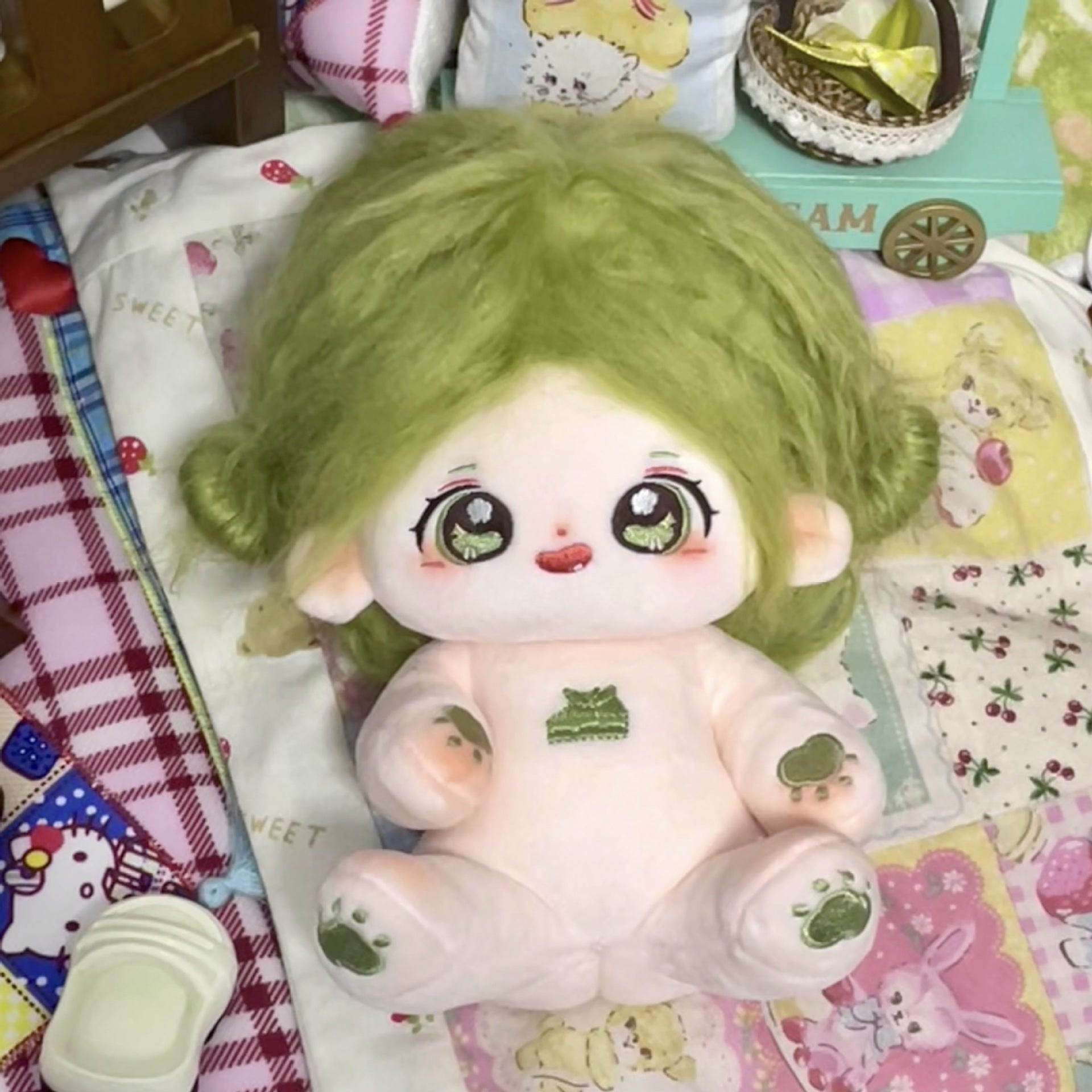 20 cm Roll Synthetic Fiber Hair Pendant Cotton Doll Regular Body Hanging Star Doll Gift One Piece Drop