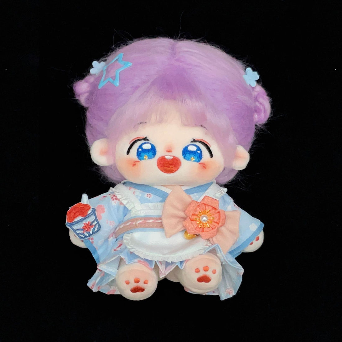 Cute Cotton Doll Grape Ponytail Hair Female Super Star Plush Doll Original Design in Stock