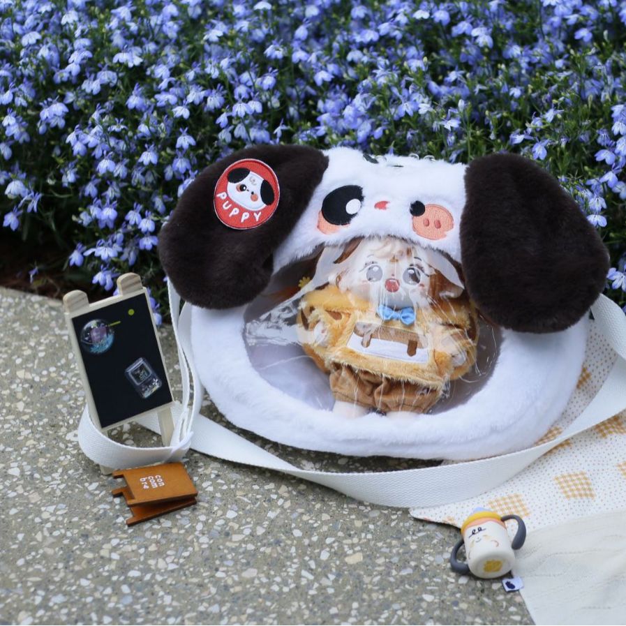 Cotton Doll Bag White Puppy Doll Universal Adjustable All-Match Bag