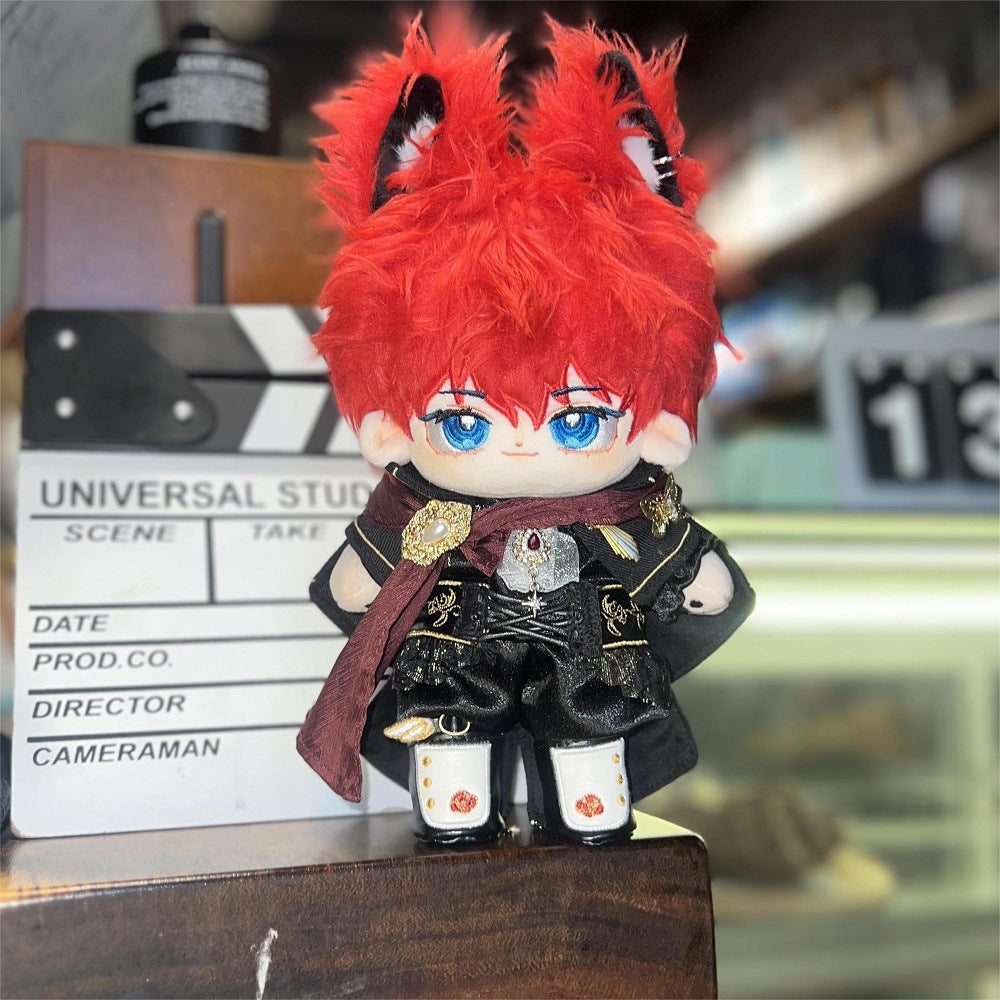 20 cm Cotton Doll Washed Rabbit Fur Animal Ears Tail Star Doll with Skeleton In Stock