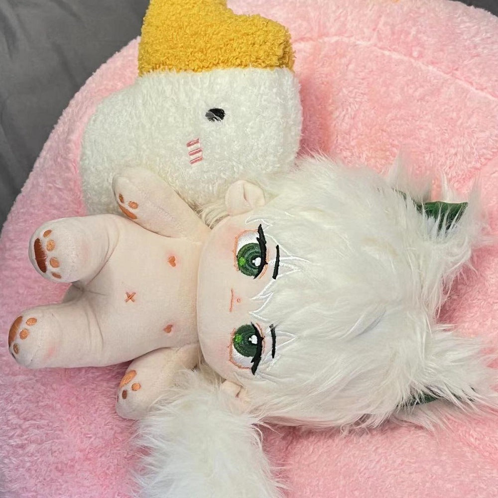 Mancotton 20 cm New Rabbit Fur Animal Ears Tail Star Doll with Skeleton Cotton Doll Gu Li In Stock