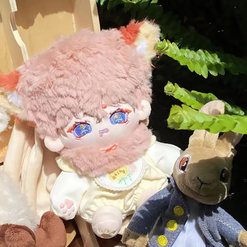 Cotton Doll Nautty 20 cm With Embossed Rabbit Fur Brush Rabbit Fur Skeleton Tail