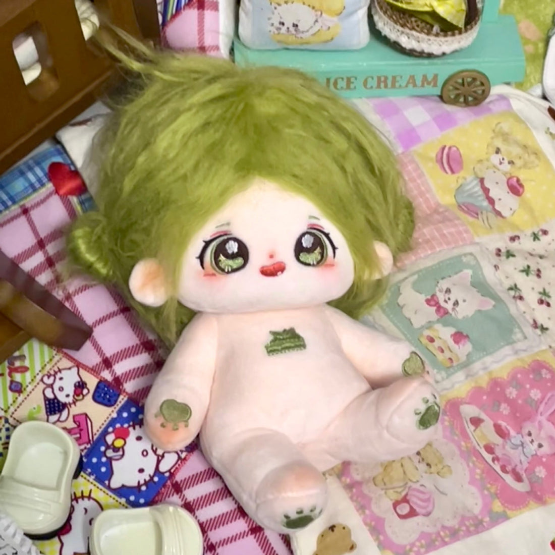 20 cm Roll Synthetic Fiber Hair Pendant Cotton Doll Regular Body Hanging Star Doll Gift One Piece Drop