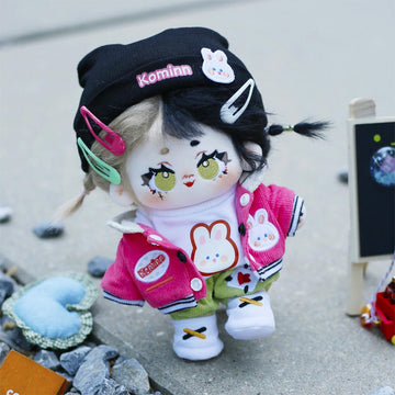 20 cm Cotton Doll Synthetic Fiber Hair Cute Stuffed Doll Gift